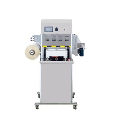 China Fully Automatic High Speed ​​Food Bespacker XBG-100 Food Plastic Tray Plastic Box Cup Sealing Machine for sale