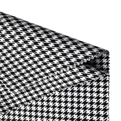 China Shrink-Resistant Classic Houndstooth Design Stock Style Custom Tc Print Cotton Shirt Fabric For Women And Men Shirts for sale