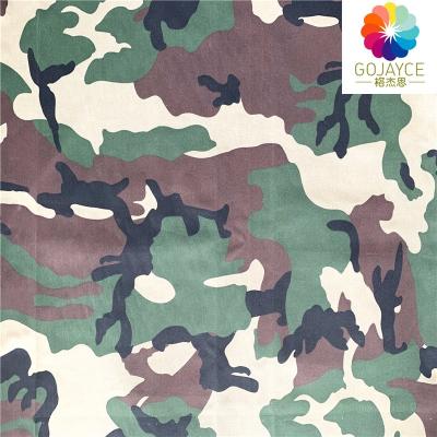 China Waterproof Woodland Asian Military Camouflage Polyester / Cotton Uniform Twill Fabric for sale