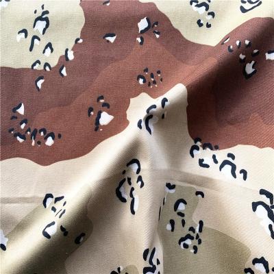 China TC/Cotton/Polyester Six Color Desert Waterproof Saudi Aradia Camouflage Uniform Fabrics for sale