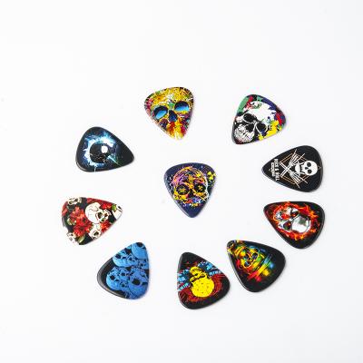 China GUITAR Guitar Colorful Silk Printing Picks Customize Logo For Electric, Acoustic, Or Bass Guitar Various Thickness for sale