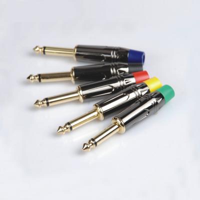 China audio & New Design Gun Video Color Gold Plated 1/4 Plug 6.35mm Stereo For Instrumentation Cable for sale