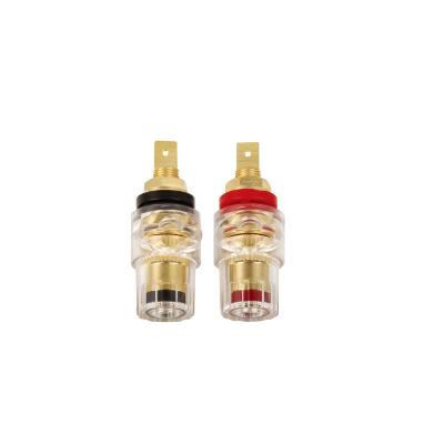 China audio & Video Banana Plug Crimping Transparent PC Cover Socket Connector Gold Plating Plated for sale