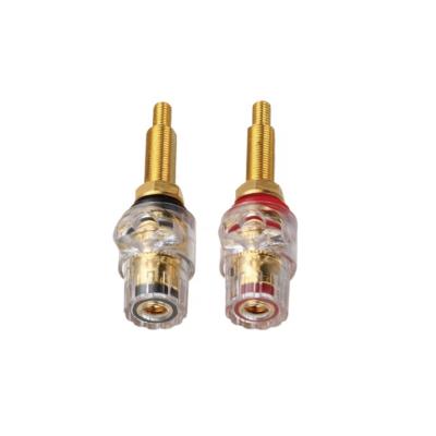 China audio & Visual Good Quality Spiral Gold Plating Banana Plug 4mm Male Banana Plug Crimp Plugs for sale