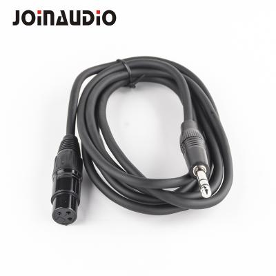 China Microphone Electrical Flexible Stereo Plug 3P XLR FemaleTo 6.35mm Control Cable Audio Use For Microphone Mixer for sale