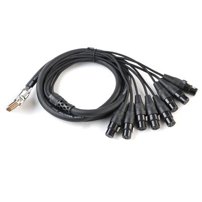 China 8xXLR Stage Audio DB25 Male To Female Adapter 8 Channels Audio Cable With PET Cover for sale