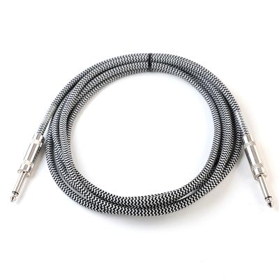 China Low Mono Microphone Impedance 6.35mm Male To Male Guitar Microphone Audio Cable for sale