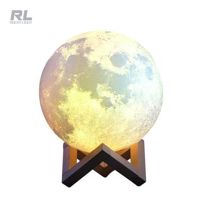 China Office Living Room Bedroom Shooting Touch 3 Tone Light Lunar Night Light for sale