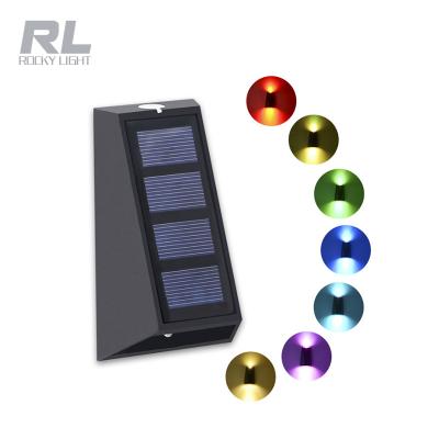 China Garden Fence Ladder Gate Post RGB Solar Wall Lamp for sale