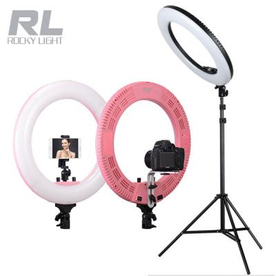 China Two Color Stepless Dimming 36W LED SMD Ring Light 18 Inch Shine Camera Photo / Video for sale