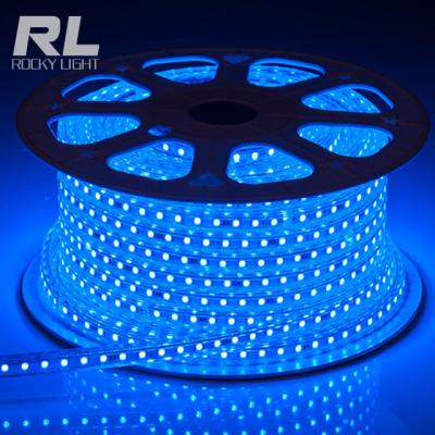 China Outdoor waterproof residential 100m/roll smd 3528 5050 led strip light 220-240V 110V IP 65 flexible string led to grow light strip for sale