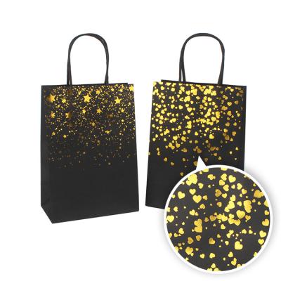 China Recyclable Black Bags Wholesale and Customization Handbag Kraft Paper Bag Paper Rope Gift Bags for sale