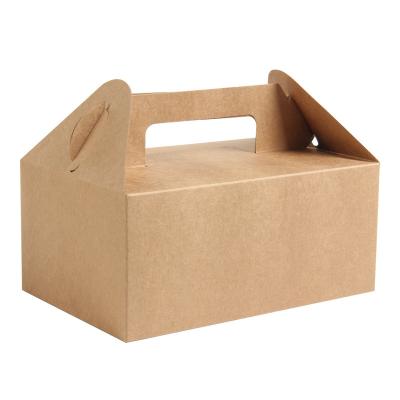 China Recyclable Portable Kraft Paper Pastry Box Cookie Cake Box for sale