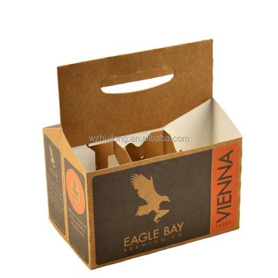 China Custom Recycled Portable Folding Materials Packaging Box Brown Paper Food Bag Food Bag Red Wine Cardboard Packaging Bag Custom for sale