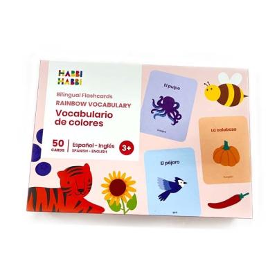 China Educational Kid Toys Custom Learning Flash Cards Baby Children Printing English Alphabet Children Cognitive Cards for sale