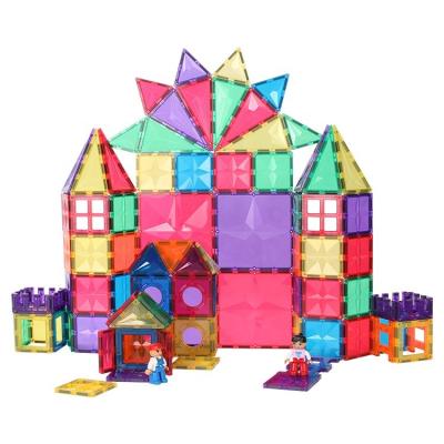 China Kid Education Diy Building Block 108pcs MNTL Plastic Colorful Magnetic Tiles Star Shape ABS Building Block Toys for sale