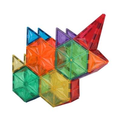 China Multicolor Construction Toy Kids Toy ABS Hexagram Shape 40pc mntl Kids Toy Block Building Block With Patent Star Magnetic Tile for sale