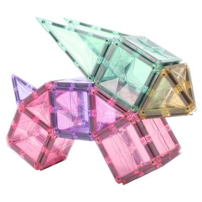 China Building Block Star Pastel Light Magnetic Tiles Construction Toy MNTL Building Block Sets Kids Building Blocks Toys for sale