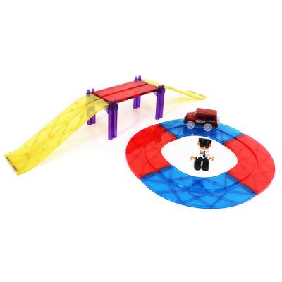 China Magnetic Toy MNTL G8211 32pcs/set Race Car Track Marble Race Rod Building Toys Train Magnetic Toy Track Building for sale