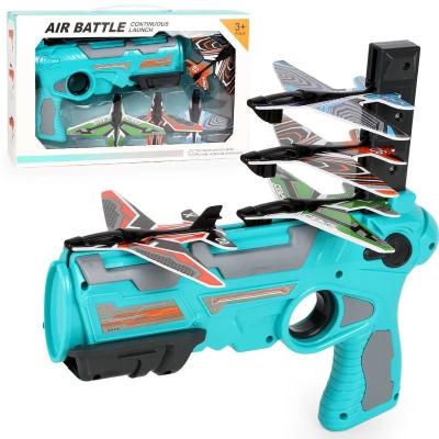 China New Hot Sale 2022 Gun Toy Outdoor Toys For Children Airplane Gun Toys Gifts Catapult Flat Launcher Outside Toy Guns For Kids for sale