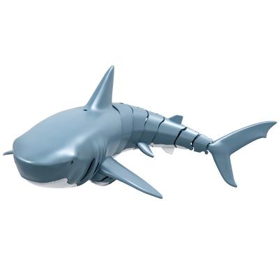 China 2.4G RC model electric remote control boat toy inflatable fish shark swimming pool children games inflatable fish toy radio controlled shark for sale