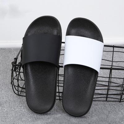 China Fashion trend sale summer hot pool sandals simple black and white men's slides slipper zapatillas for sale