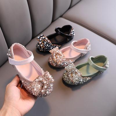 China Factory direct supplier girl shoes children cute princess shoes anti-slip soft rubber elegant shoes for sale