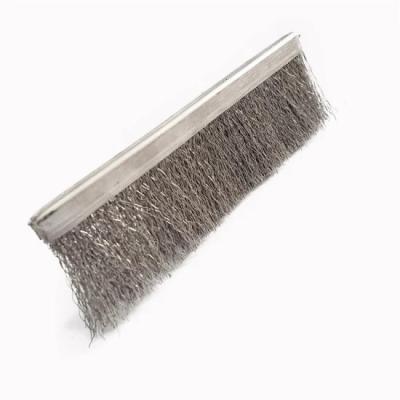 China Hard Wearing Stainless Steel Strip Brush Roof Cleaning Wire Brushes for sale