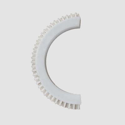 China Custom Made Nylon Lath Brushes Semicircle Half Round For Sewage Products for sale