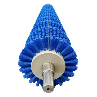 China Customized Blue Cylindrical Brush Rollerclean Brush Roller For Cleaning Machine for sale