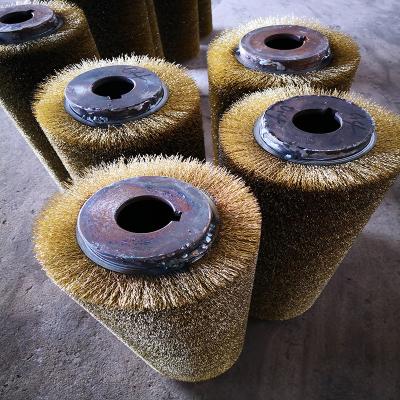 China Heavy Cleaning Rust Polishing Wire Copperply Wire Roller Brush for sale