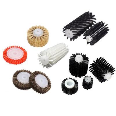 China Custom Industrial Cylinder Nylon Spiral Roller Brush for Cleaning for sale