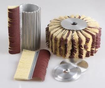 China Tampico Fiber Sanding Roller Brush With Sandpaper And Sisal Strip Brushes for sale