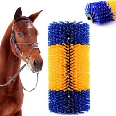 China Half Round Cattle Brush Nylon Brush Wire For Scratching And Massaging Animals for sale