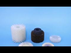 Nylon / Plastic Industrial Cylindrical Brush For Optimal Cleaning Performance