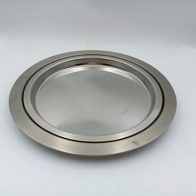 China Sustainable Hot Selling Bar Hotel Kitchen Supplies Round Oven 340 Stainless Steel Food Tray for sale