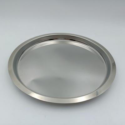 China Sustainable Barbecue Plates Food Serving Tray Shallow Ktv Stainless Steel Metal Tray for sale