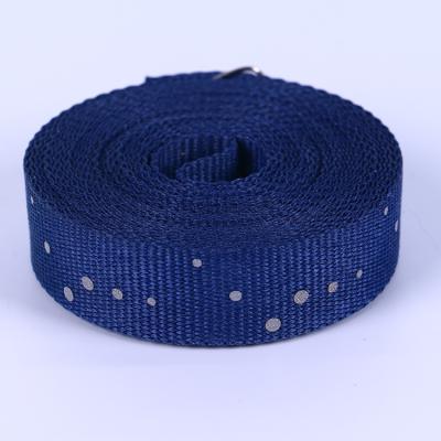 China Sustainable Factory Heavy Duty Woven Custom Striped 2 Inch Polyester Webbing Strap Belt Rolls For Bags for sale