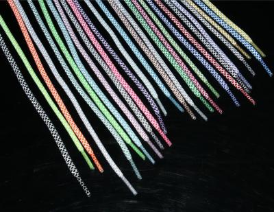 China Amazon 2020 Hot Selling Round Polyester Glow In The Dark Custom Snap Rope Laces 3M Reflective Shoelaces for sale