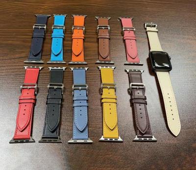 China Wholesale Durable Women Men Strap Genuine Leather Smart For Apple Watch Band Series 7/6/5/4/3 44mm 40mm and 38mm 42mm Watch Band for sale