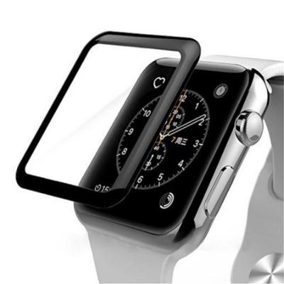 China Finger Proof Best Price 3D Curved Full Coverage Black Border Tempered Glass Screen Protector For Apple iwatch for sale