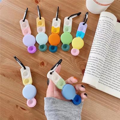 China 2021 new Anti-drop silicone protective case for AirTags, Popit wiggle case for air tags, push pop bubble keychain for apple airtag for sale