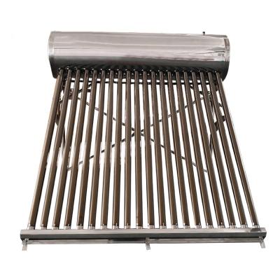 China Hotel Non-Pressurized Solar Water Heater Galvanized Steel Stainless Steel Evacuated Tube Free Spare Parts for sale