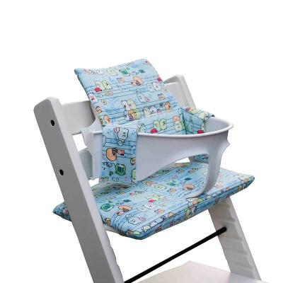 China Breathable Baby Kids Children Dining Portable Seat Booster Chair Cushion Non Slip Square Sponge Pad With Strap Dining Chair Accessories for sale