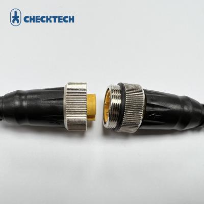 China Waterproof IP67 M23 5 Pin PBT Black Housing Waterproof Cable Assembly For Conductor for sale