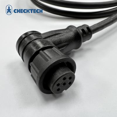 China Waterproof IP67 125V Rated Voltage B Size 6 Pin Outdoor Waterproof Cable Assembly for sale