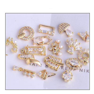 China Beauty Nail Art Accessories Zircon Metal Nail Drill Sticker Fashion Nail Art DIY Accessories for sale