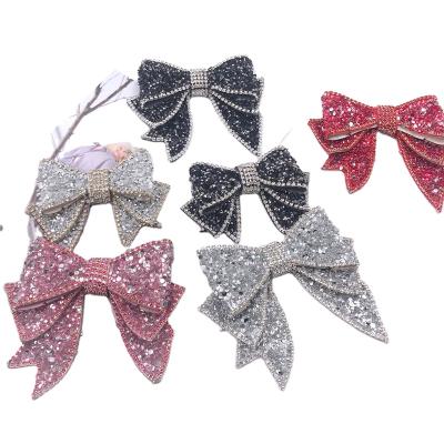 China Factory direct wholesale black bowknot women's diy accessories diamond shoes handmade accessories for sale