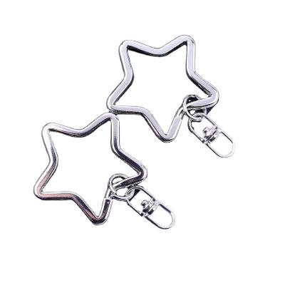 China New creative five-pointed daily star key chain heart button metal jewelry buckle hanging bead for sale