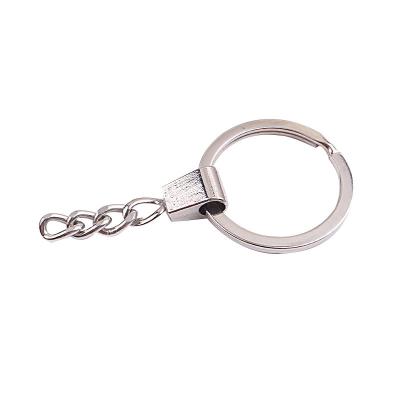 China Daily High Quality 10pcs/bag Flat Ring With 4 Section Metal Ring Chain Grinding Key Chain for sale